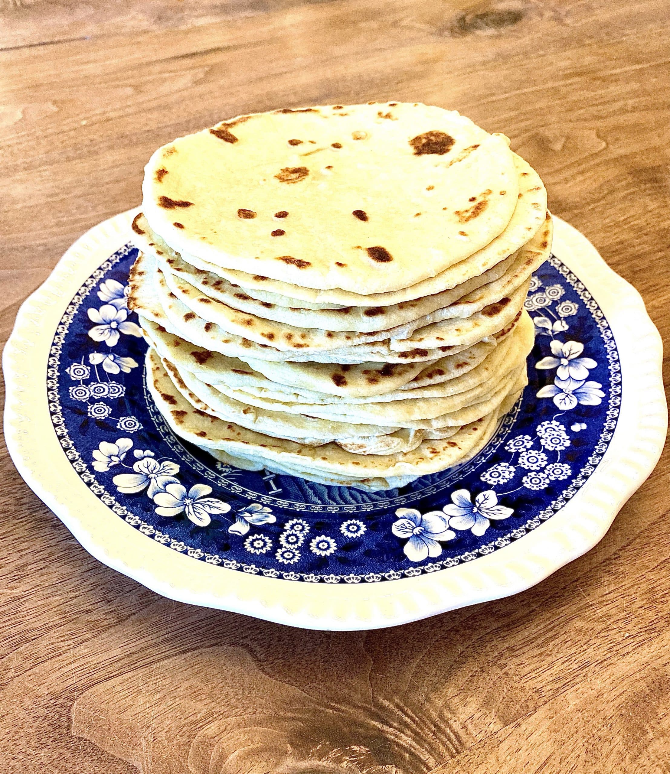 Freshly baked sourdough naan